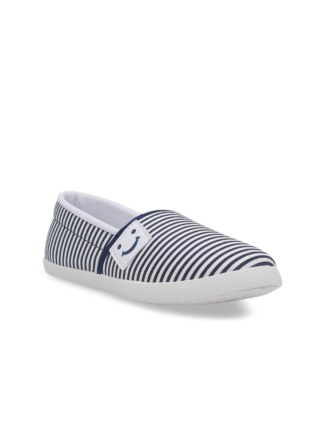ASIAN Women Blue & White Slip-On Sneakers Price in India