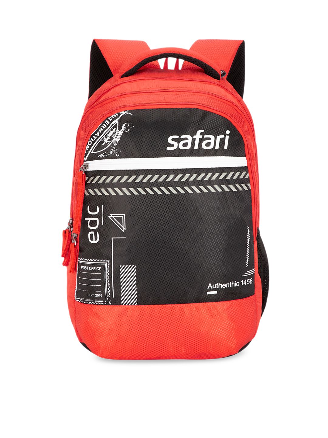 Safari Unisex Red & Black Typography Print Backpack Price in India