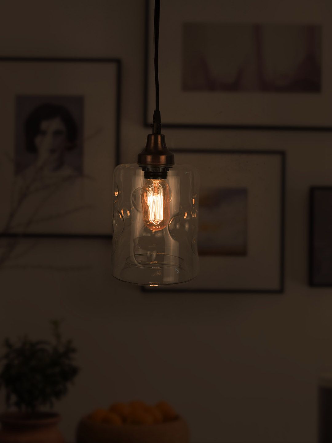 Fos Lighting Copper-Toned Solid Hanging Light Price in India
