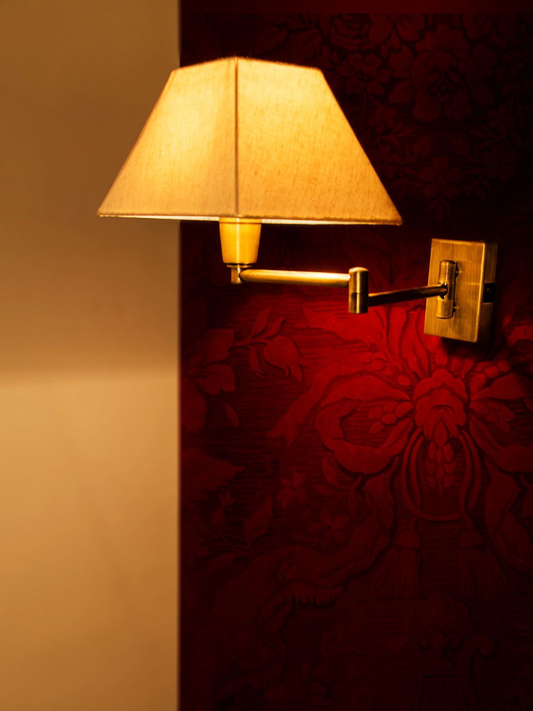 Fos Lighting Lamp Gold-Toned Classy Swivel 2 Arm Antique Bedside Wall Armed Sconce Price in India