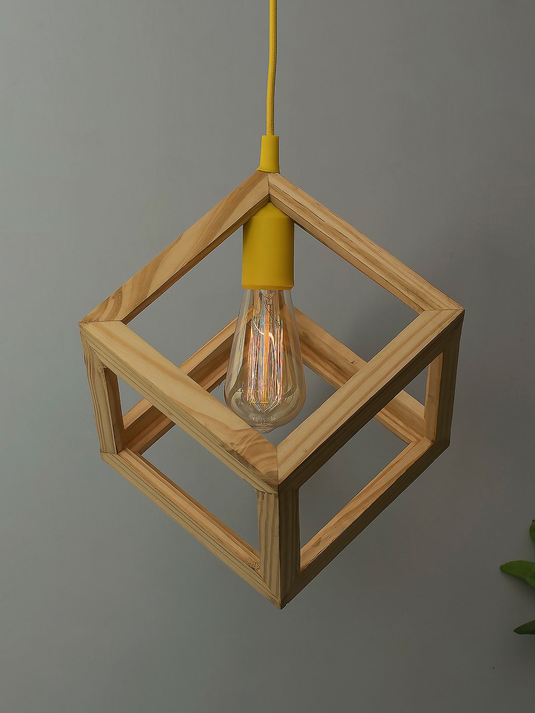 Homesake Beige Solid Handcrafted Pendent Lamp Price in India