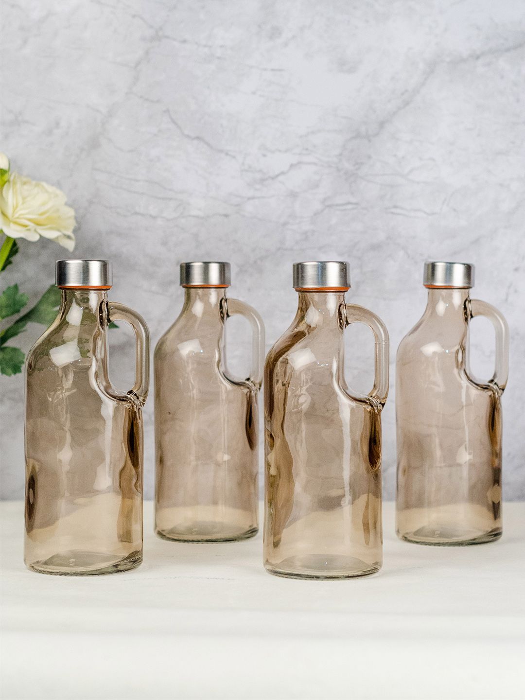 GOODHOMES Set of 4 Brown Water Bottles Price in India