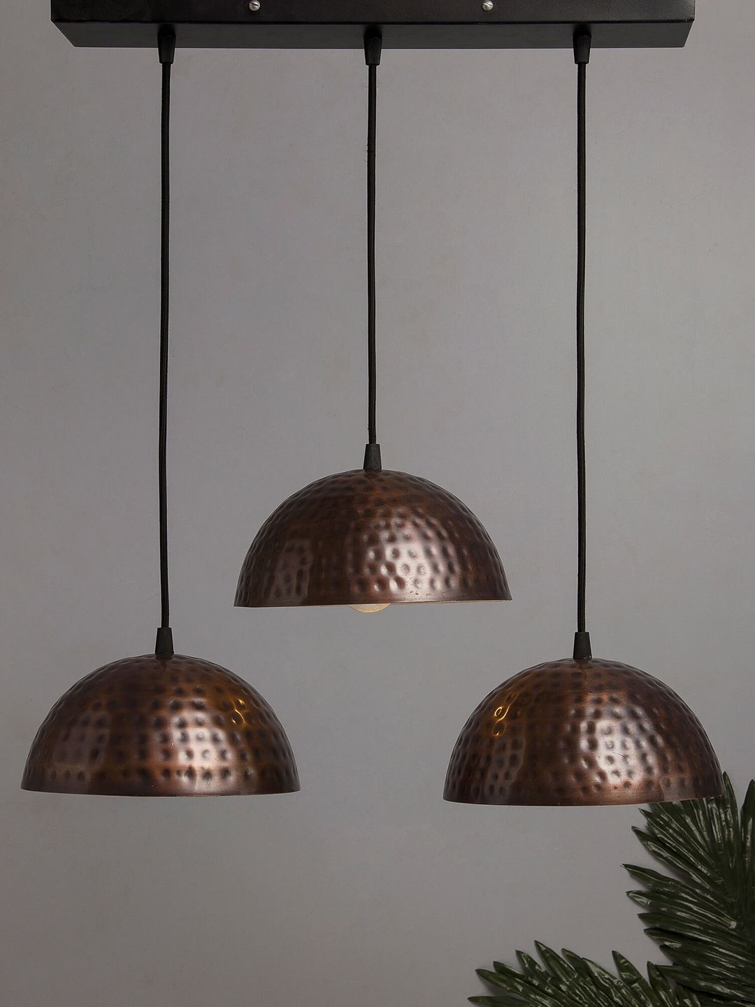 Homesake Copper-Toned Textured Handcrafted Cluster Lights Price in India