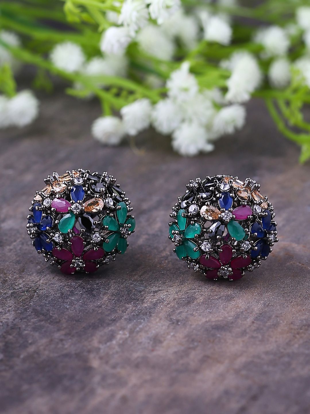 Shoshaa Multicoloured Circular Studs Price in India