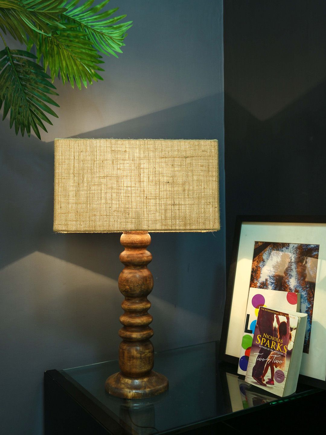 Grated Ginger Cream-Coloured Solid Handcrafted Table Lamp with Shade Price in India