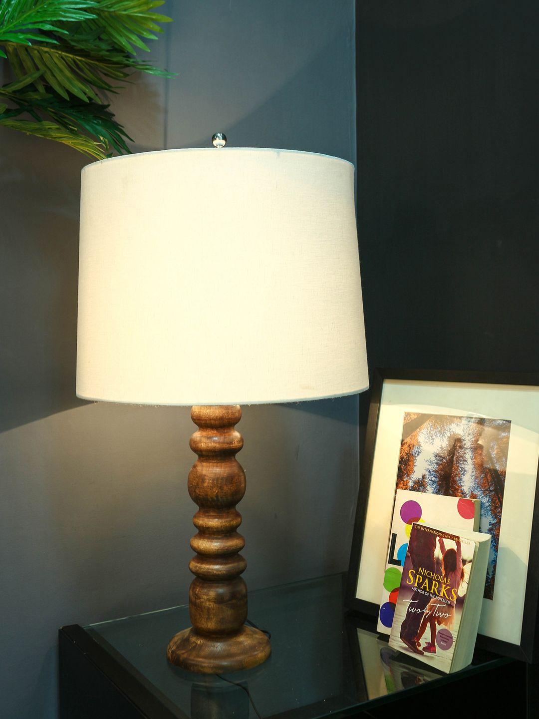Grated Ginger Brown Solid Handcrafted Table Lamp Price in India
