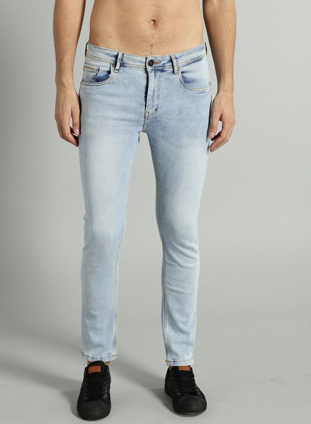 Roadster Blue Regular Fit Mid-Rise Clean Look Stretchable Jeans