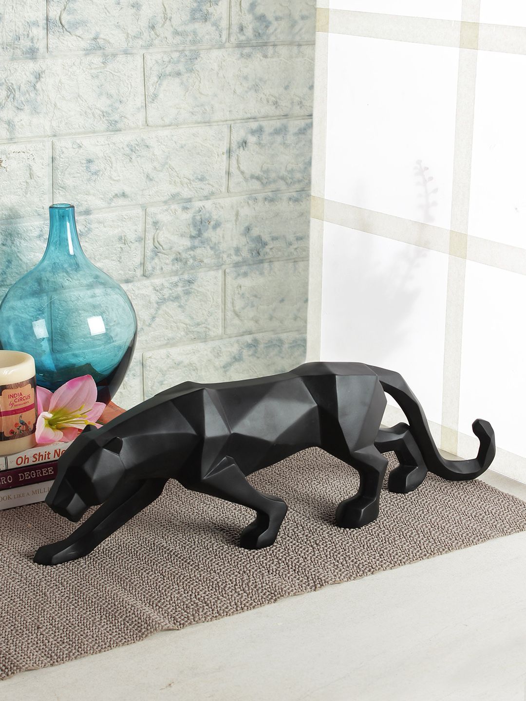 India Circus by Krsnaa Mehta Black Solid Panthera Figurine Price in India