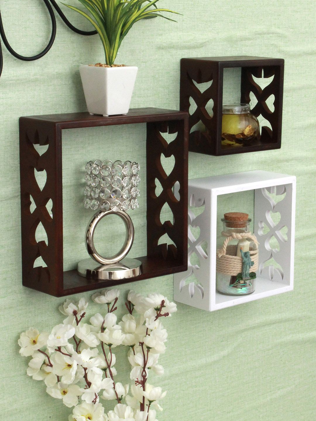 Home Sparkle Set of 3 MDF Wall Shelves Price in India