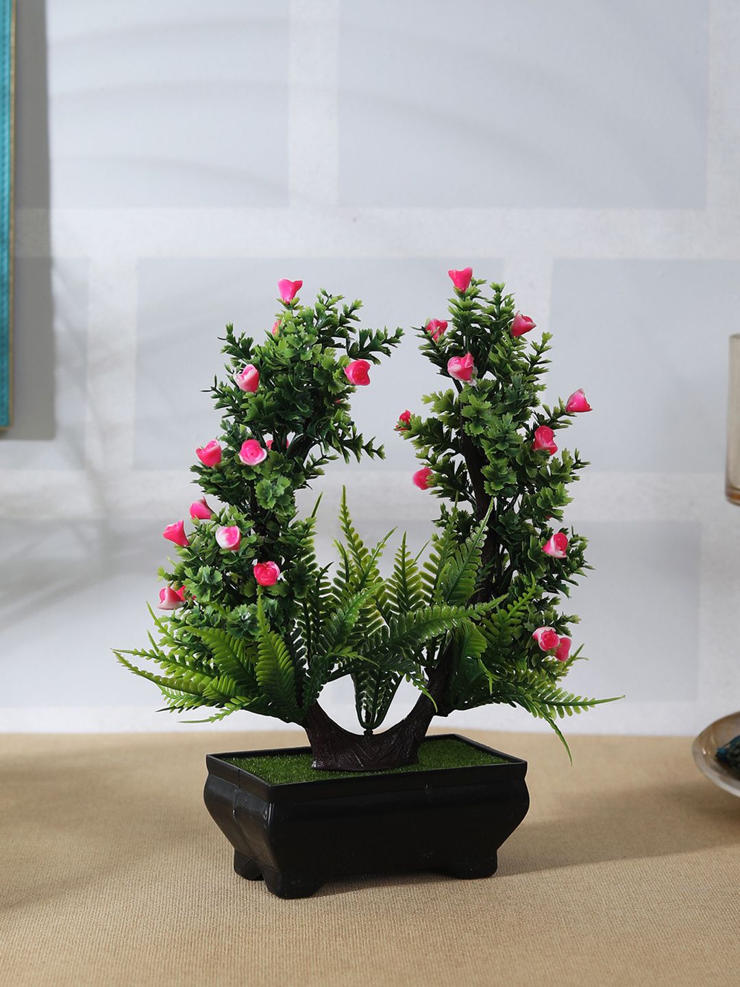 FOLIYAJ Green & Pink Artificial Plant Price in India