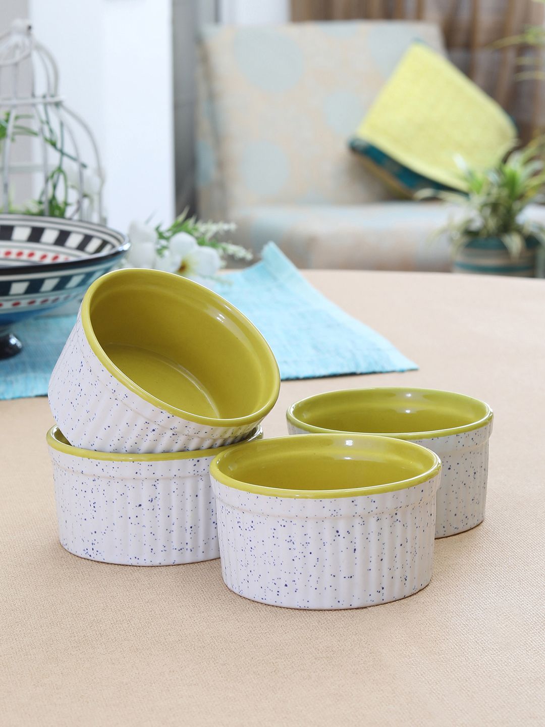 MIAH Decor Off-White Set of 4 Dessert Bowls Price in India