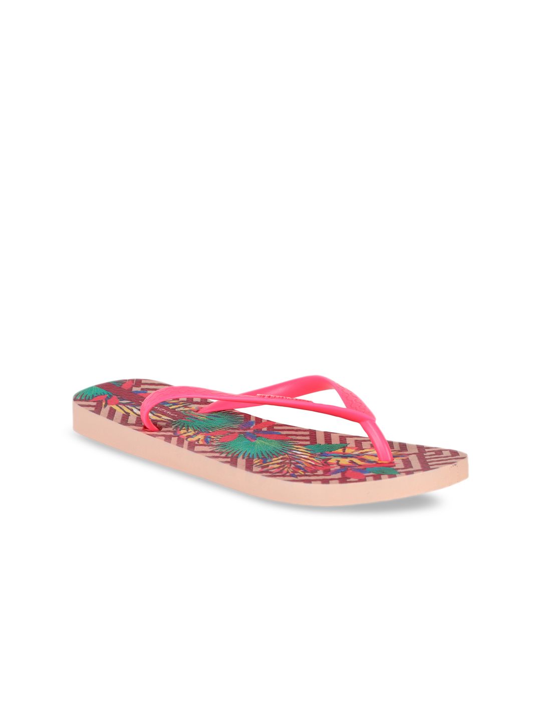 iPanema Women Pink Printed Thong Flip-Flops Price in India