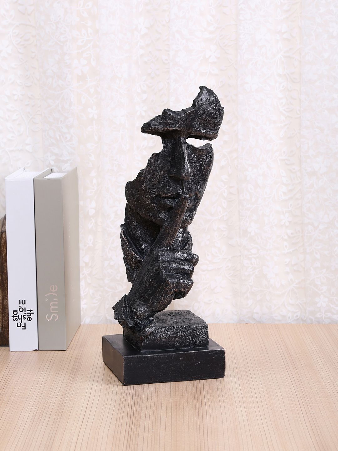 TAYHAA Black Resin Face Statue Price in India