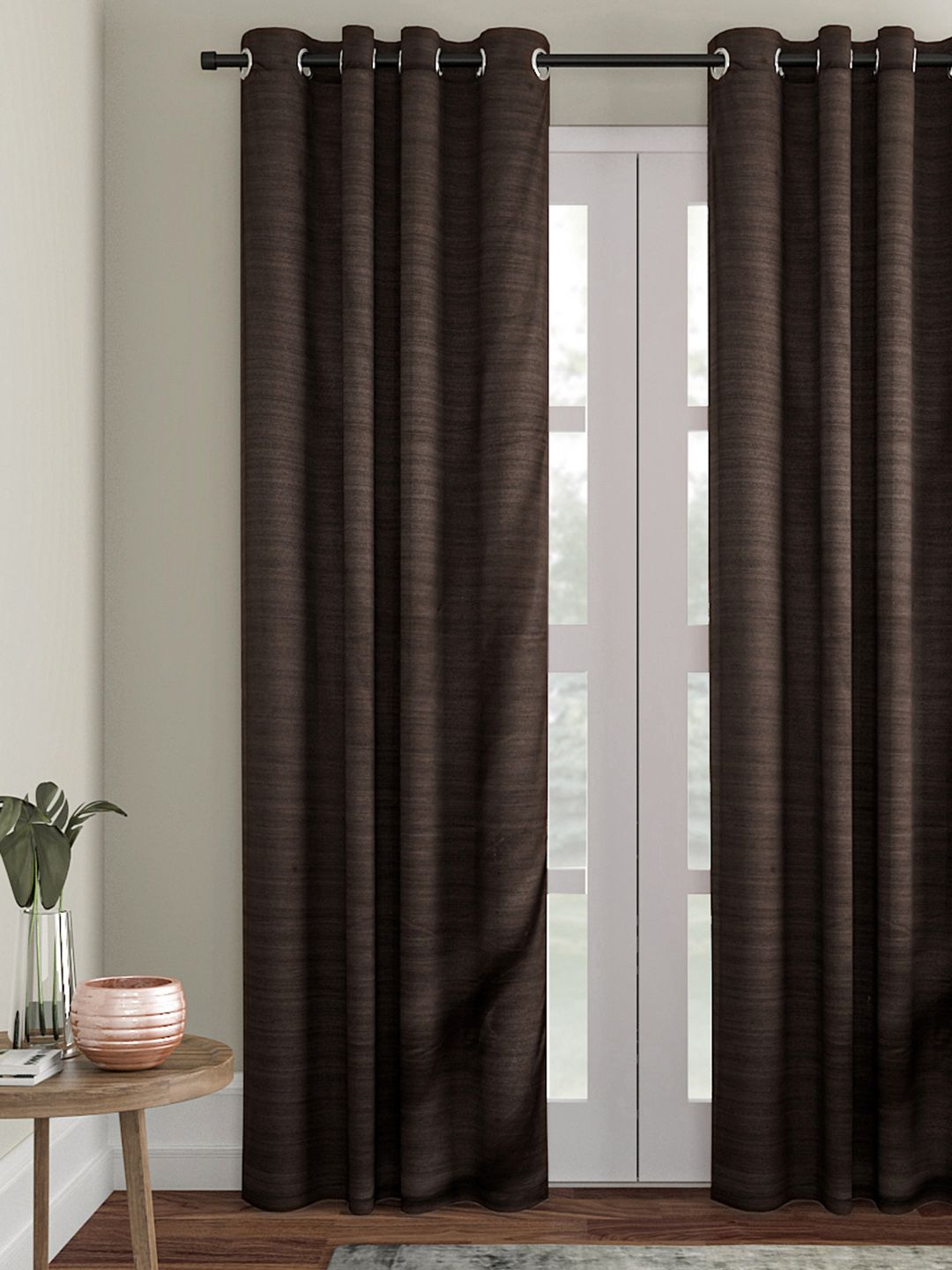 Soumya Brown Single Long Door Curtain Price in India