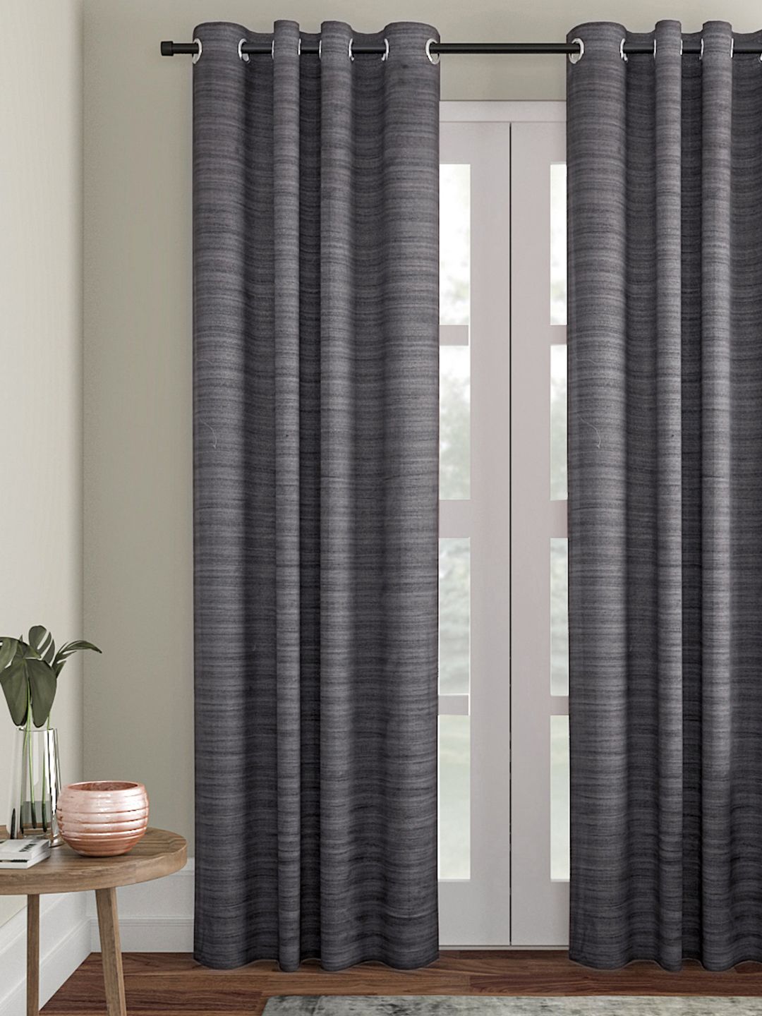 Soumya Grey Single Long Door Curtains Price in India