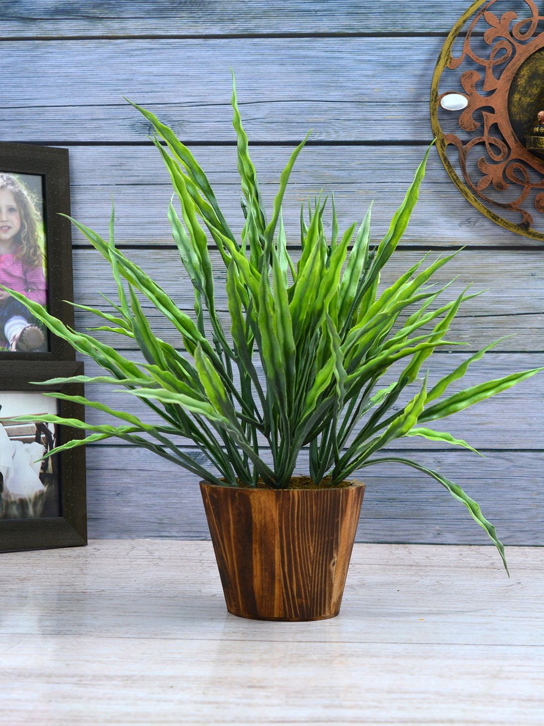 fancy mart Green & Brown Artificial  Bamboo Grass Plant With Pot Price in India