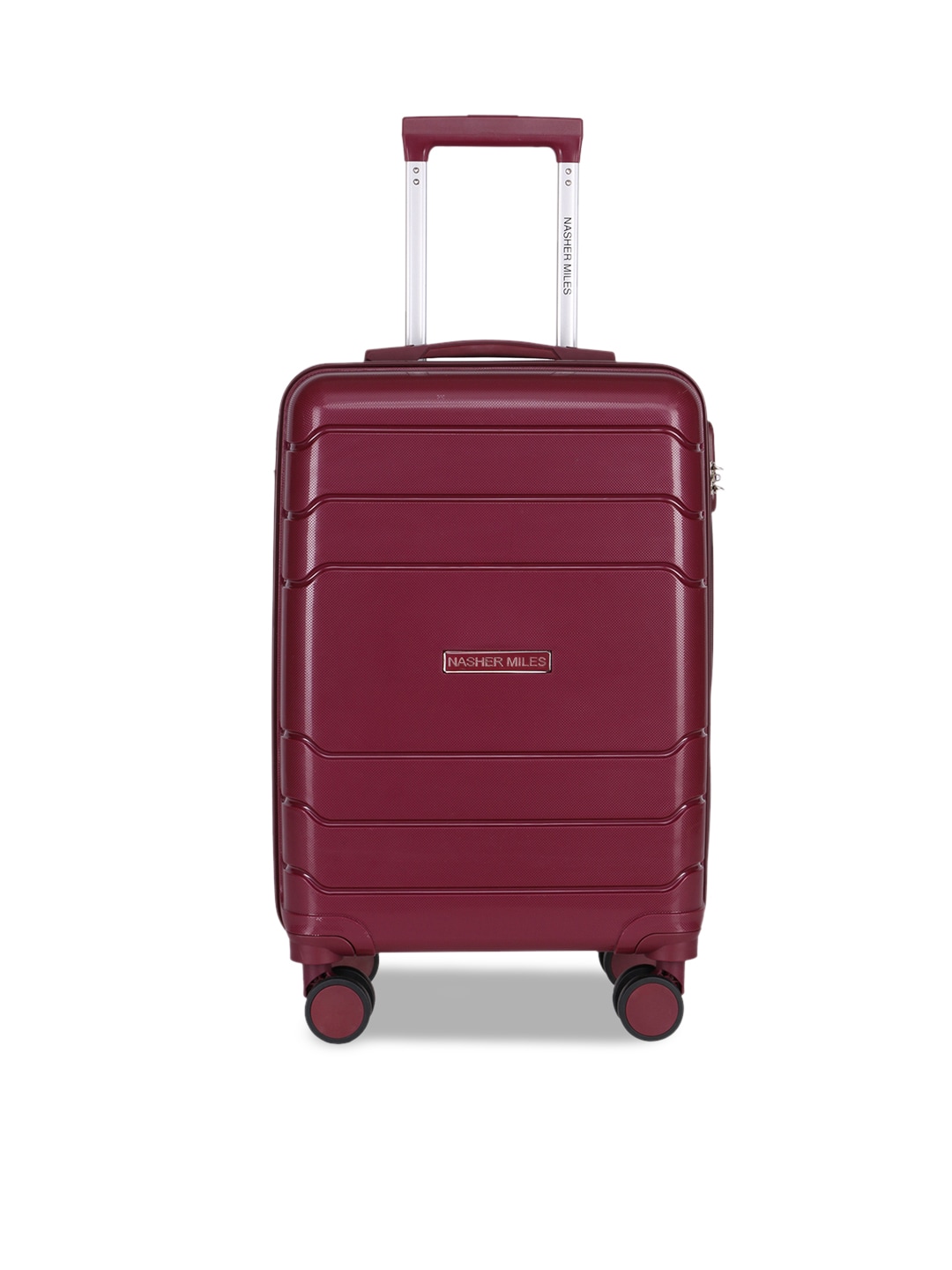 Nasher Miles Unisex Maroon Solid Cabin Trolley Suitcase Price in India