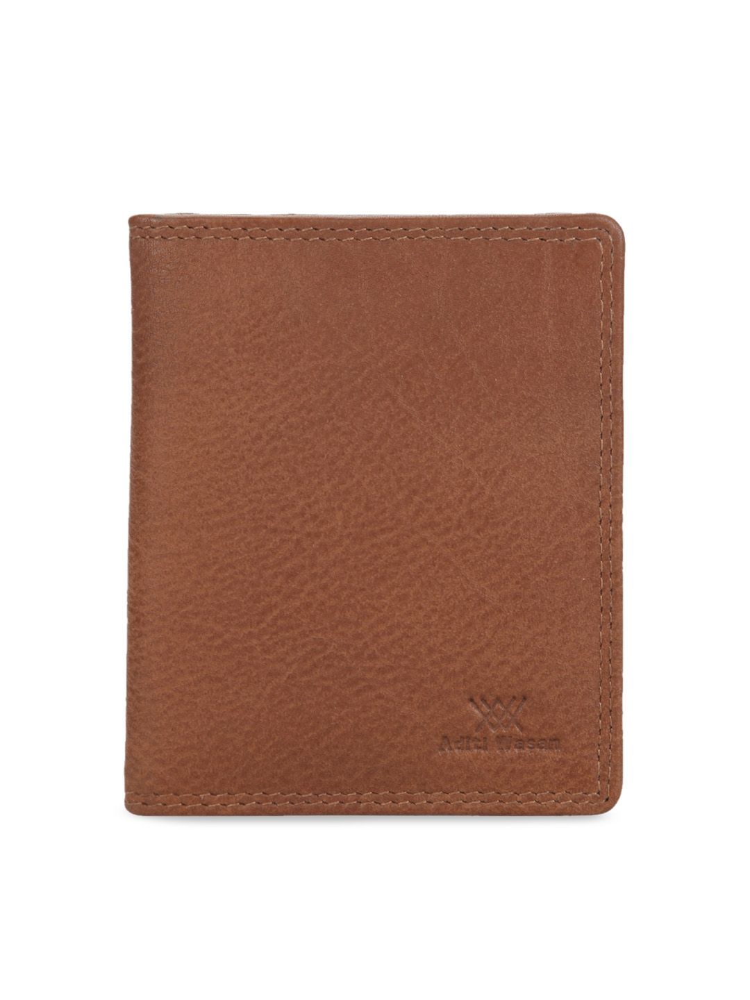 Aditi Wasan Unisex Tan Brown Solid Leather Card Holder Price in India