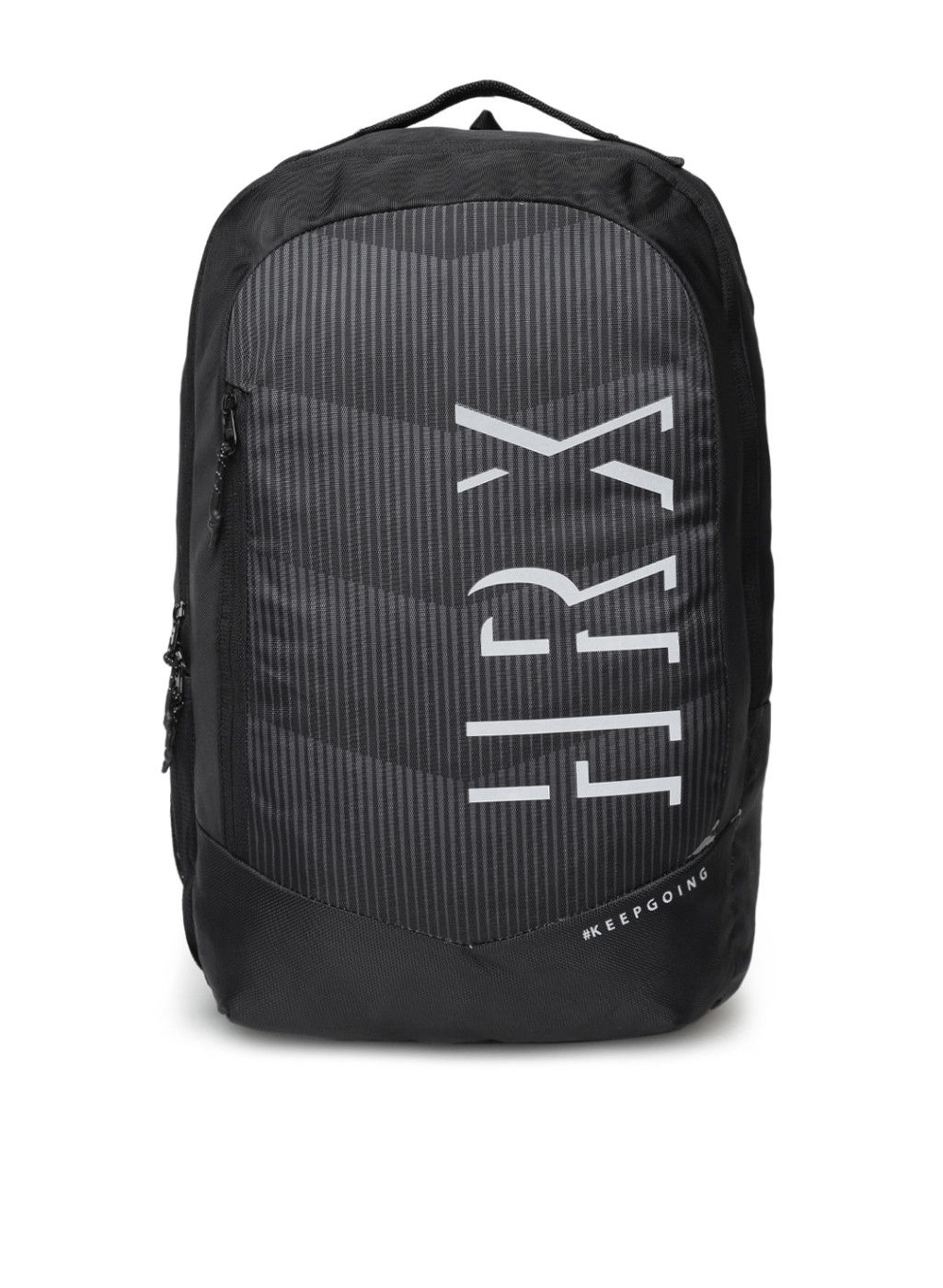 HRX by Hrithik Roshan Unisex Black & Grey Graphic Gravity Backpack