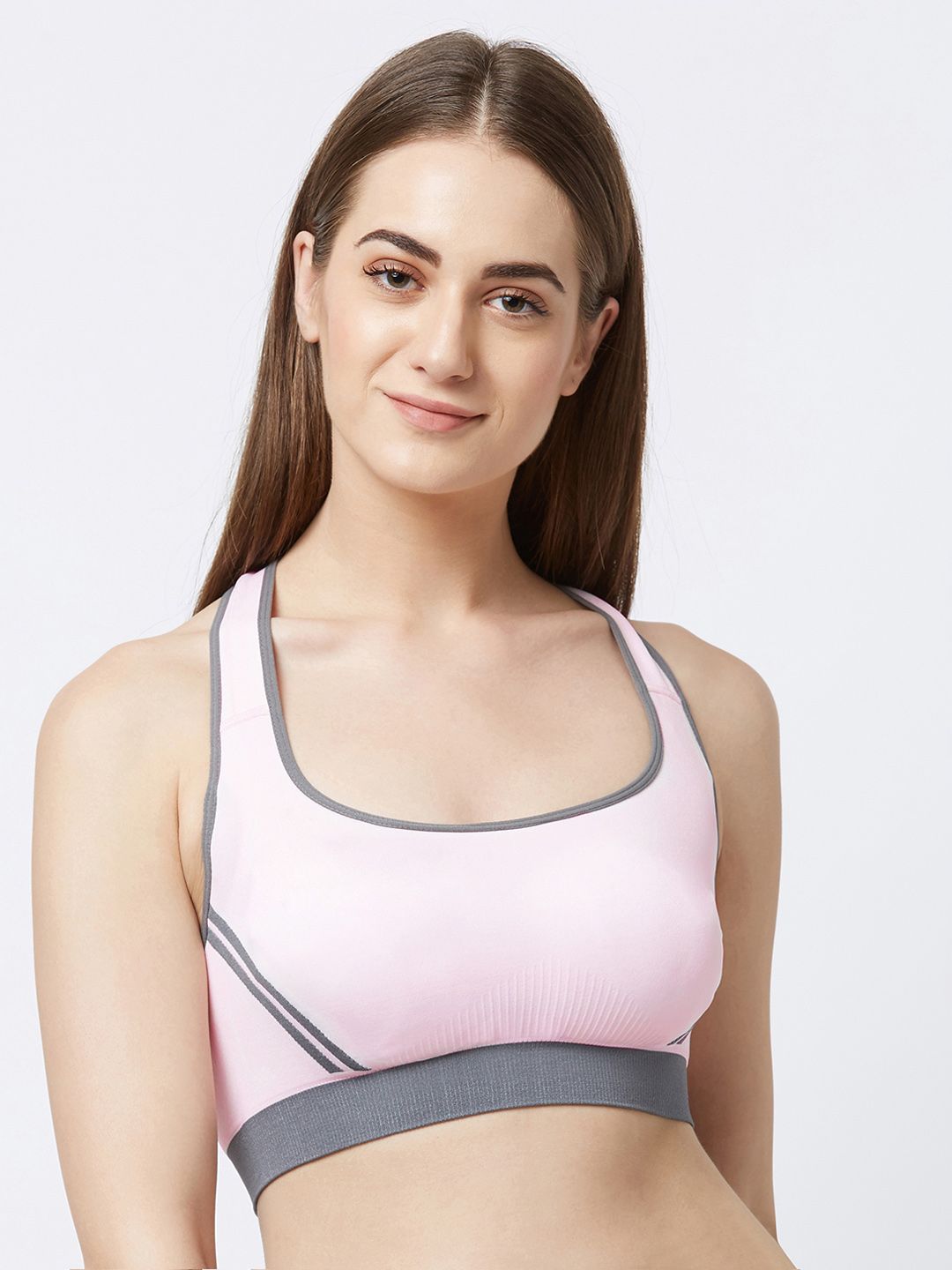 FashionRack Pink Non-Wired Lightly Padded Sports Bra 13601 Price in India