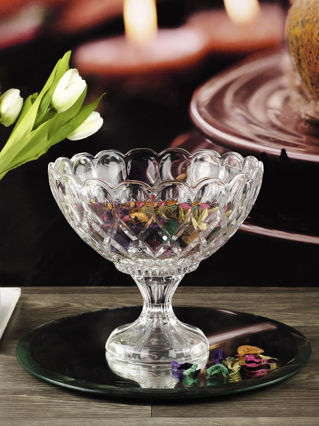 GOODHOMES Transparent Solid Glass Bowl Price in India