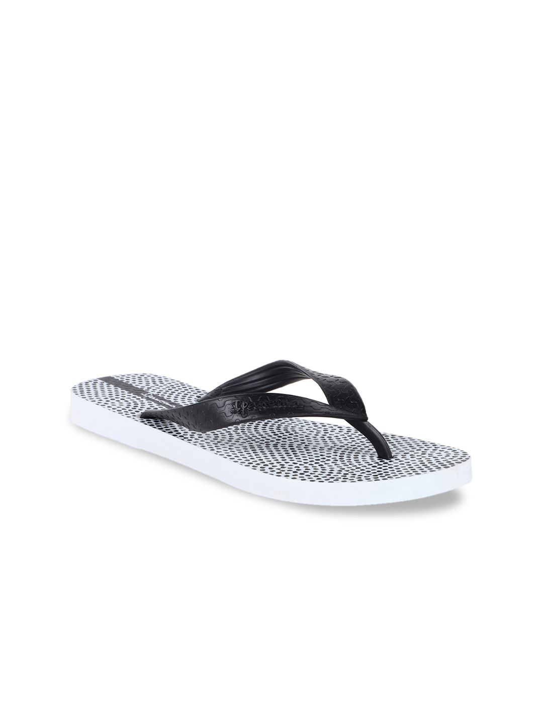 iPanema Women Black & White Printed Thong Flip-Flops Price in India