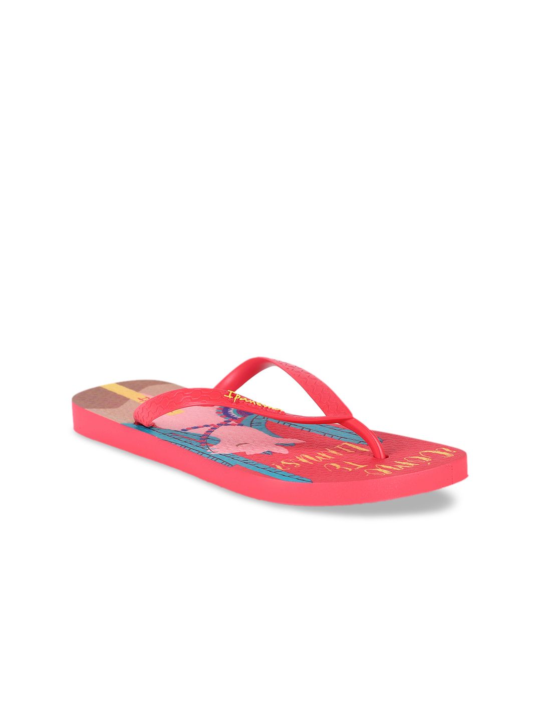 iPanema Women Pink Printed Thong Flip-Flops Price in India