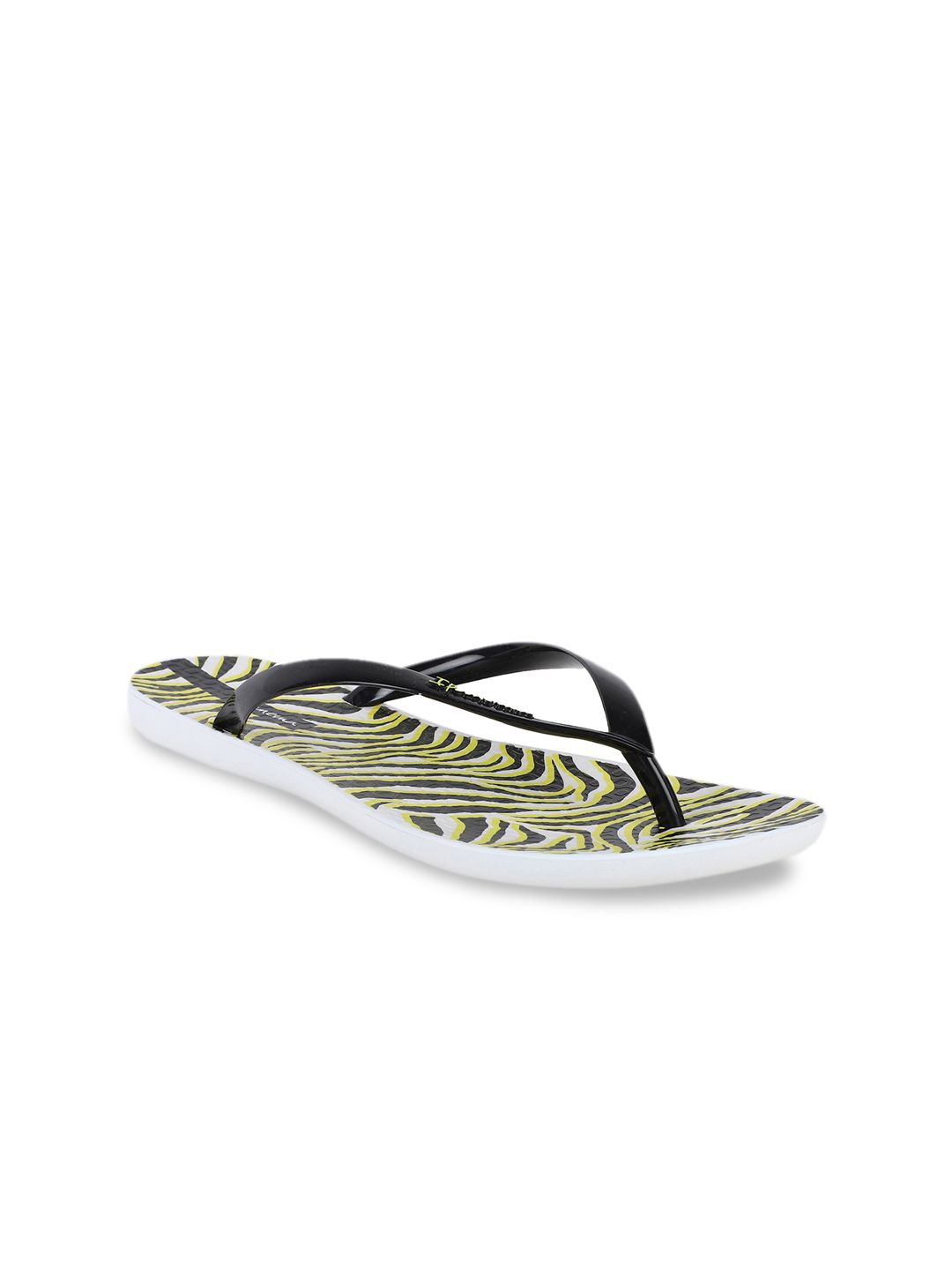 iPanema Women Black Printed Thong Flip-Flops Price in India