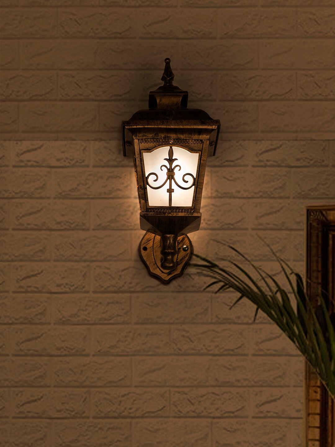 Fos Lighting Gold-Toned Solid Londonderry Outdoor Lamp Price in India