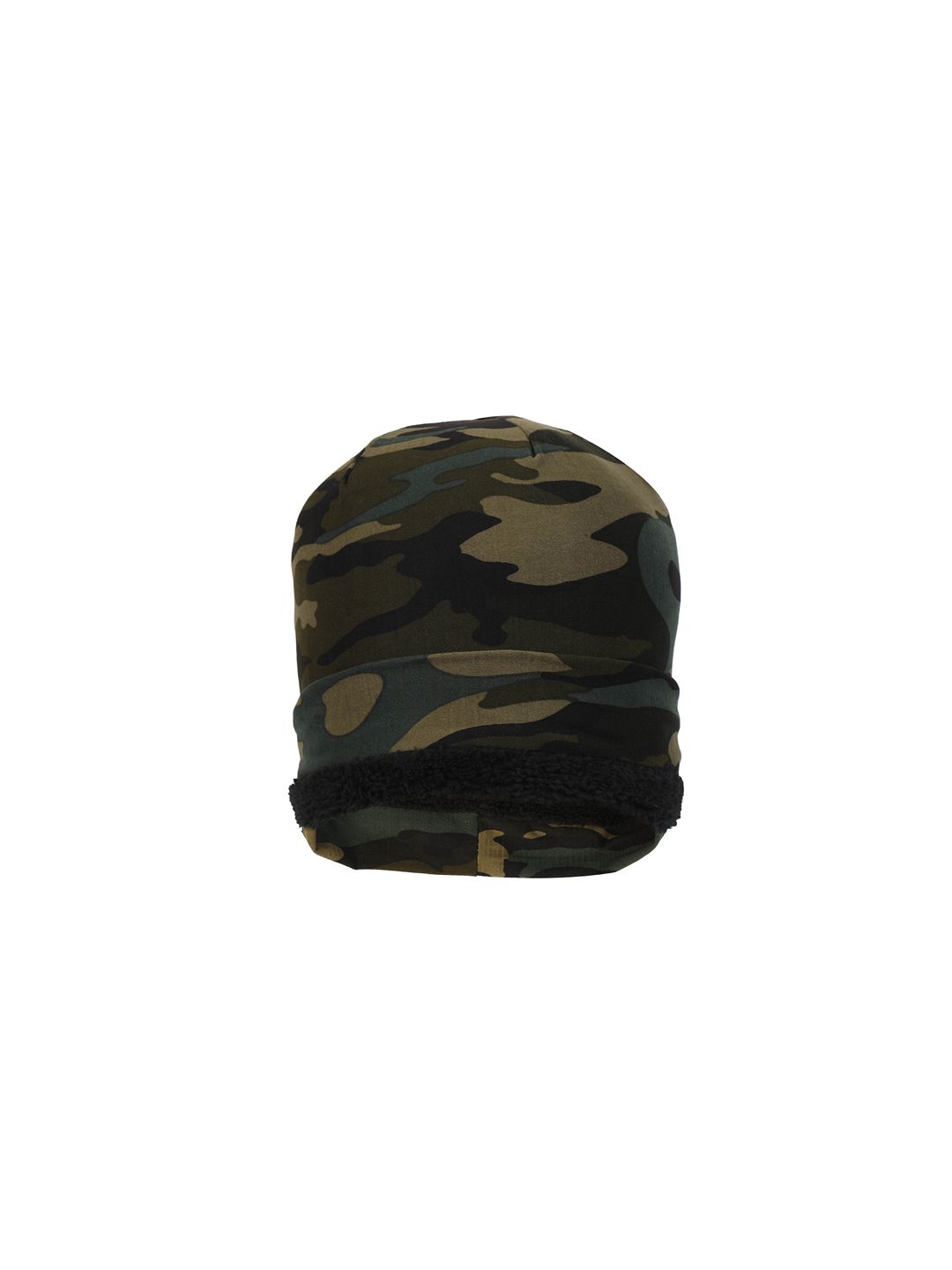 FabSeasons Unisex Green Camouflage Printed Beanie Price in India