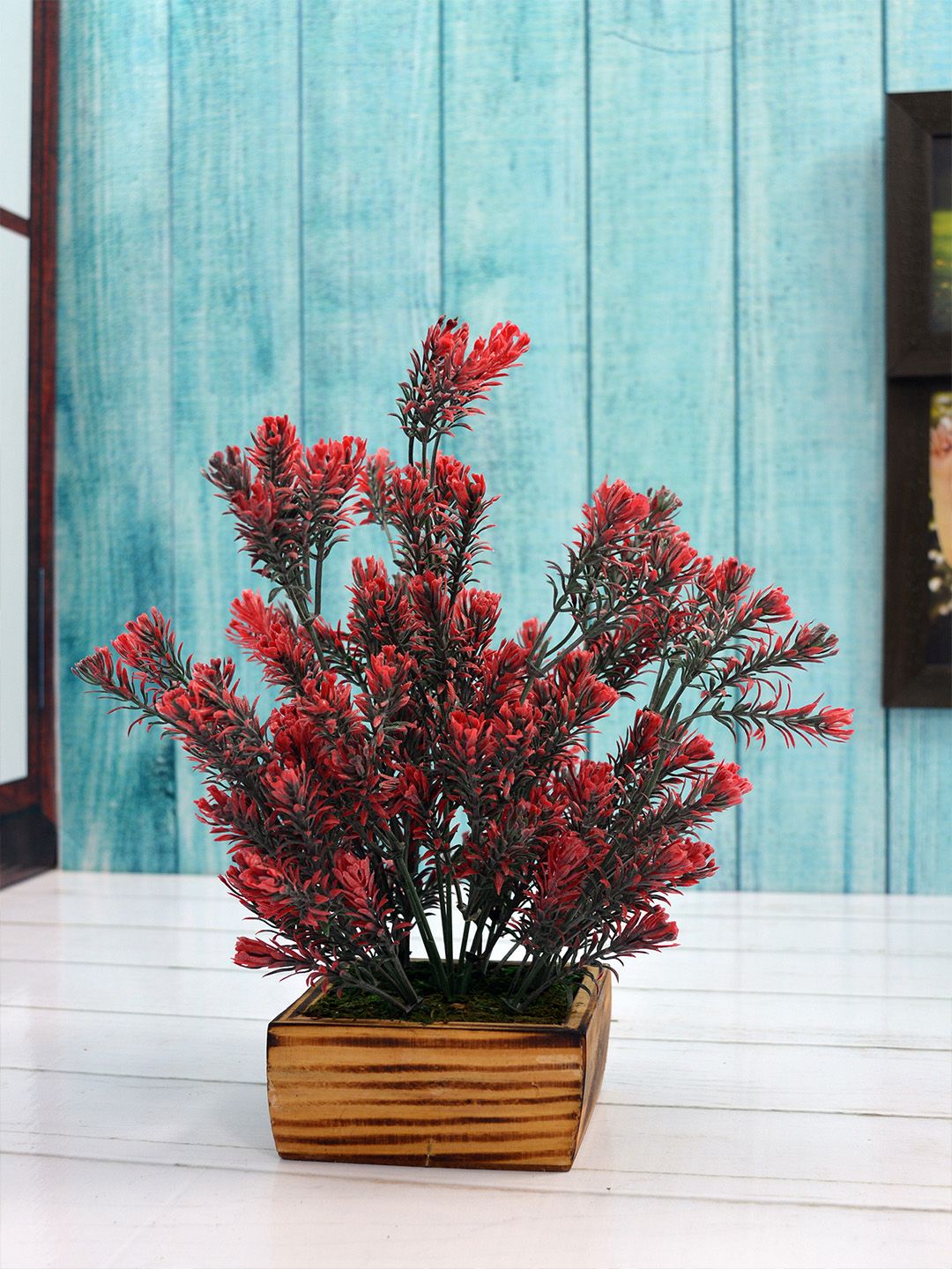 Fancy Mart Red Artificial Rosemarry With Pot Price in India