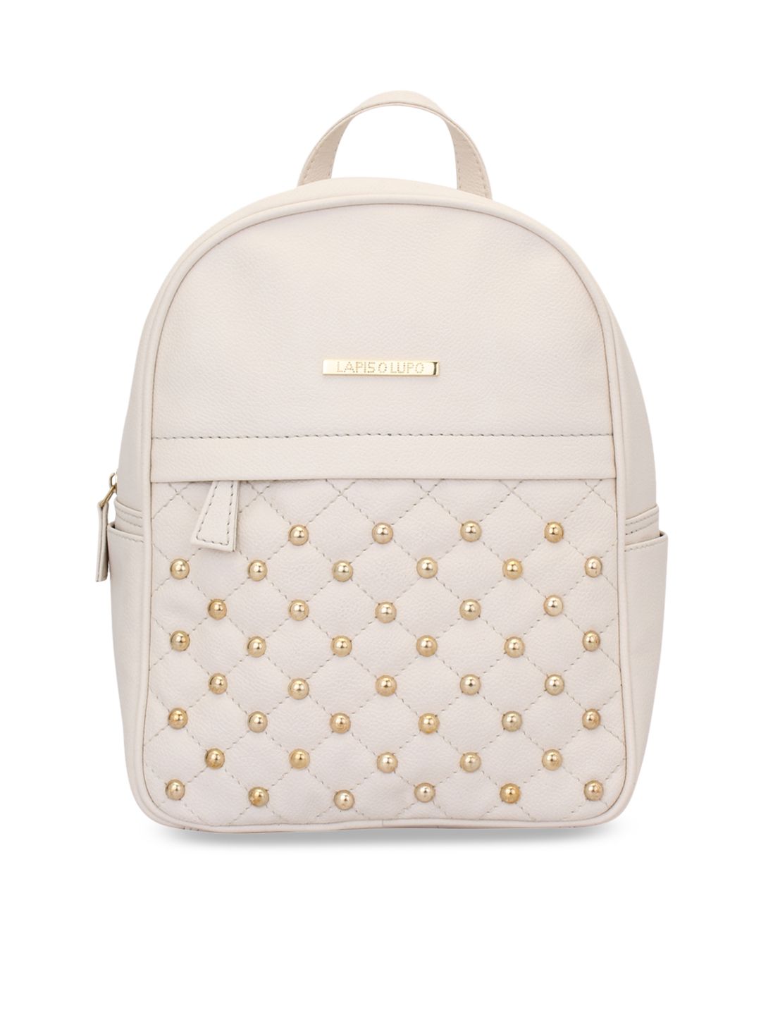 Lapis O Lupo Women Off-White Embellished Backpack Price in India