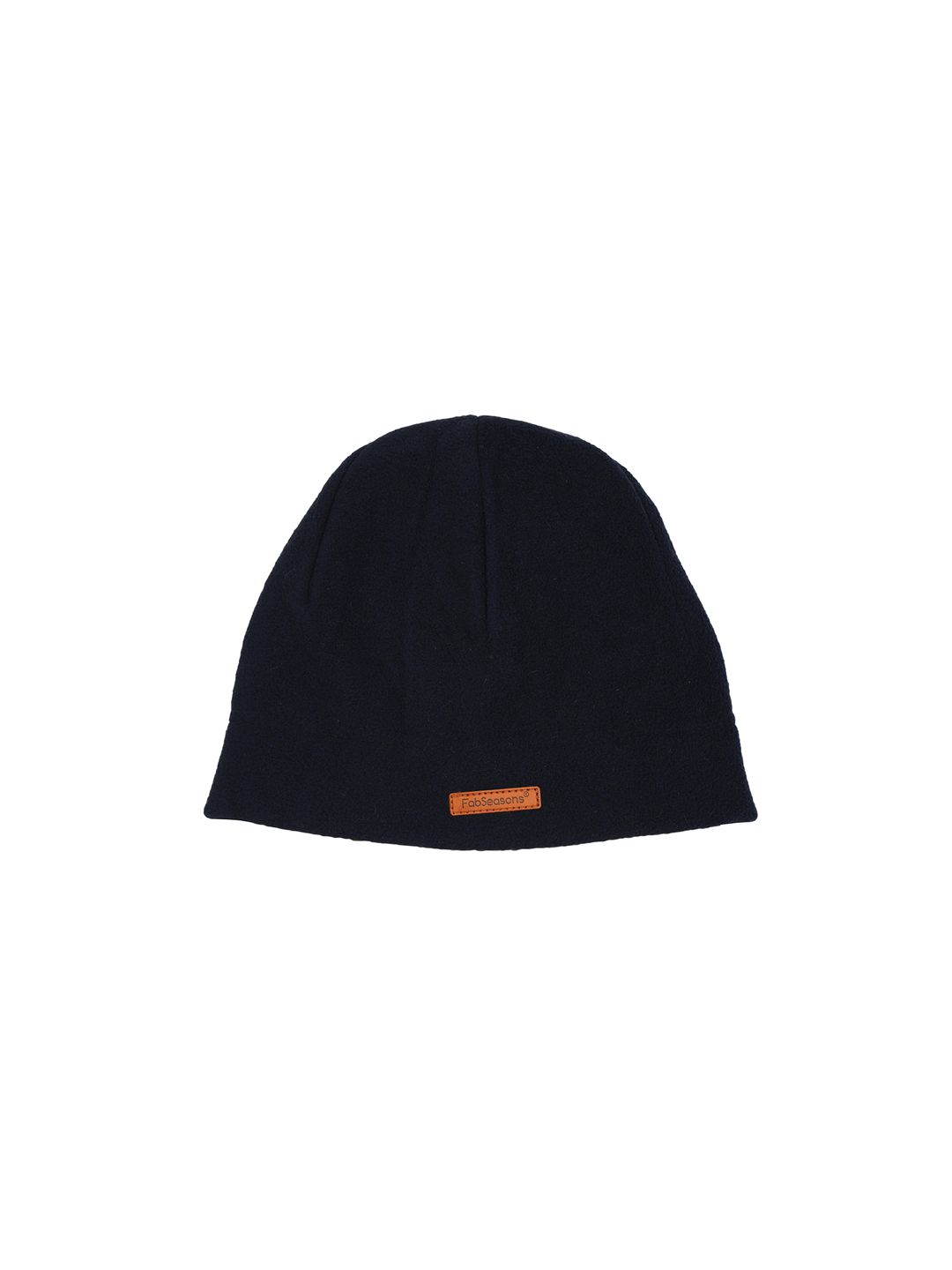 FabSeasons Unisex Navy Blue Solid Beanie Price in India