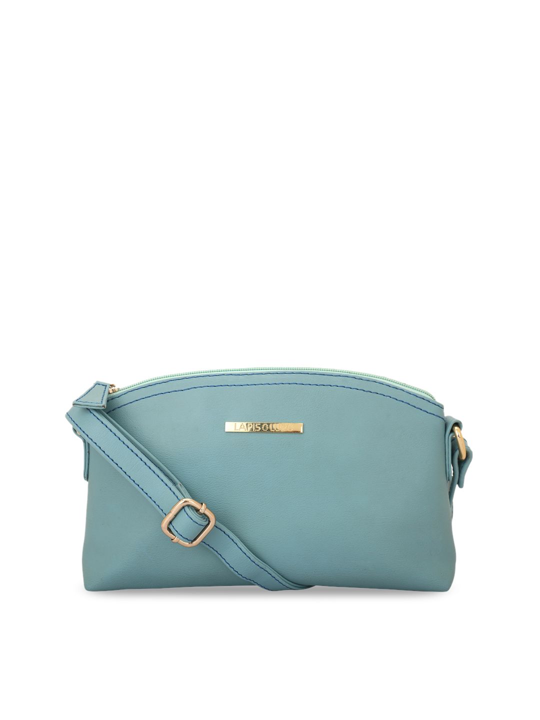 Lapis O Lupo Turquoise Blue Solid Sling Bag Price in India