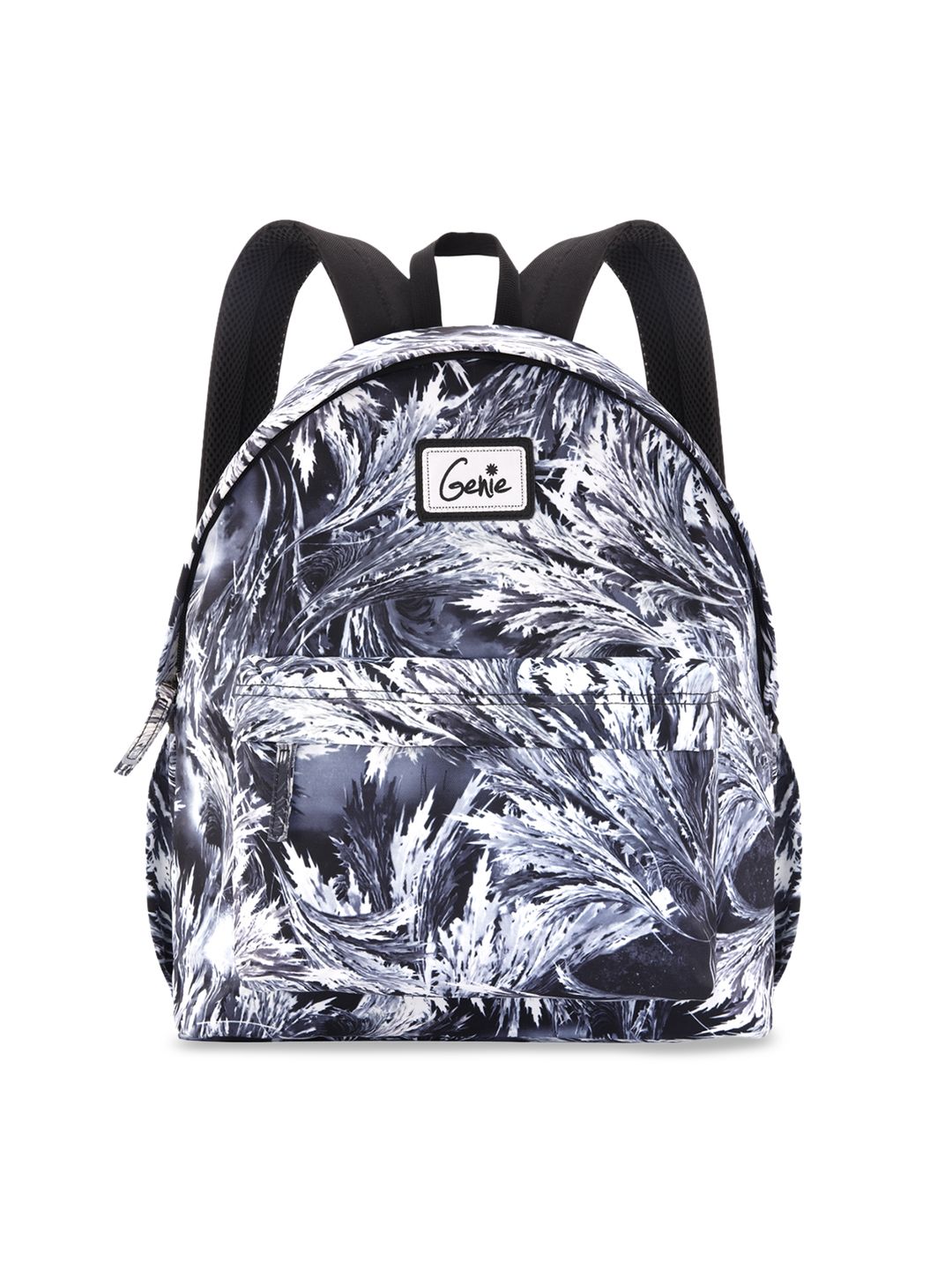 Genie Unisex Black Printed 14 inches Small Backpack Price in India