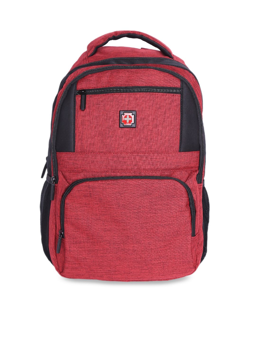SWISS BRAND Unisex Red Solid Backpack Price in India