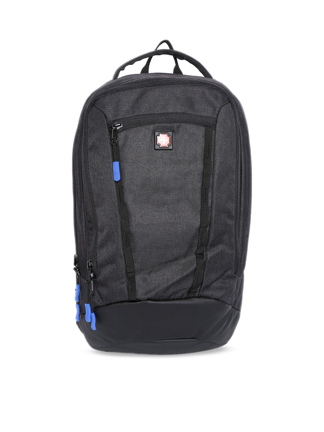 SWISS BRAND Unisex Black Solid Backpack Price in India