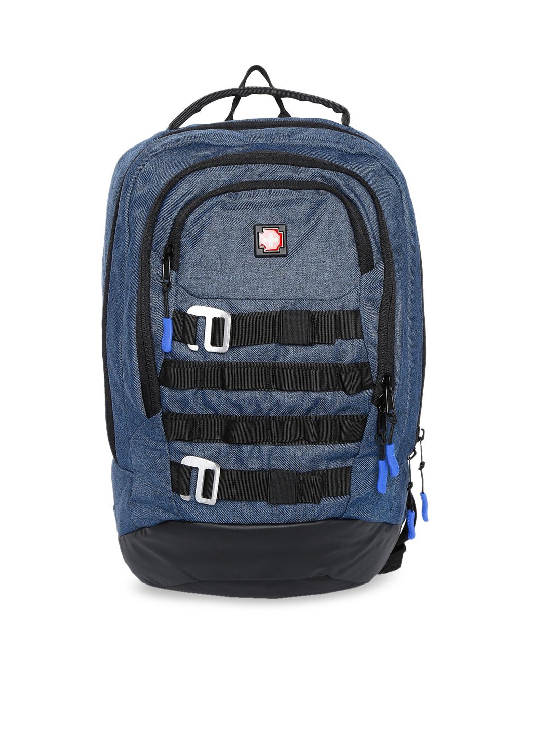 SWISS BRAND Unisex Navy Blue Solid Backpack Price in India