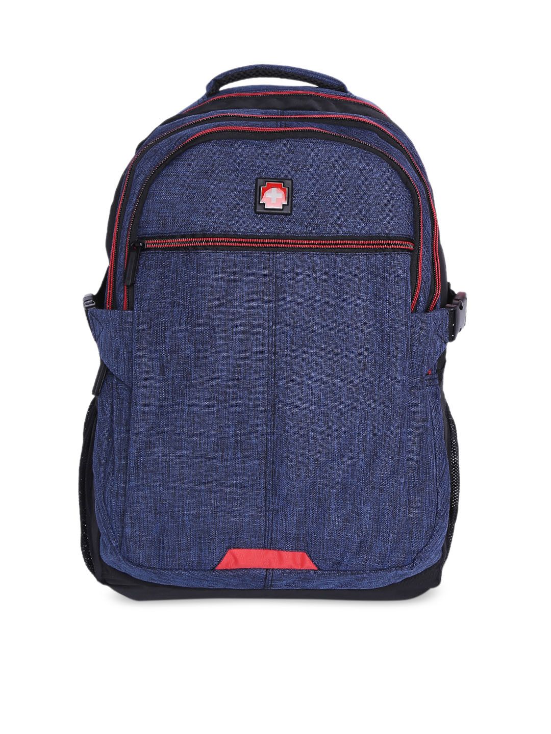SWISS BRAND Unisex Navy Blue Solid Backpack Price in India