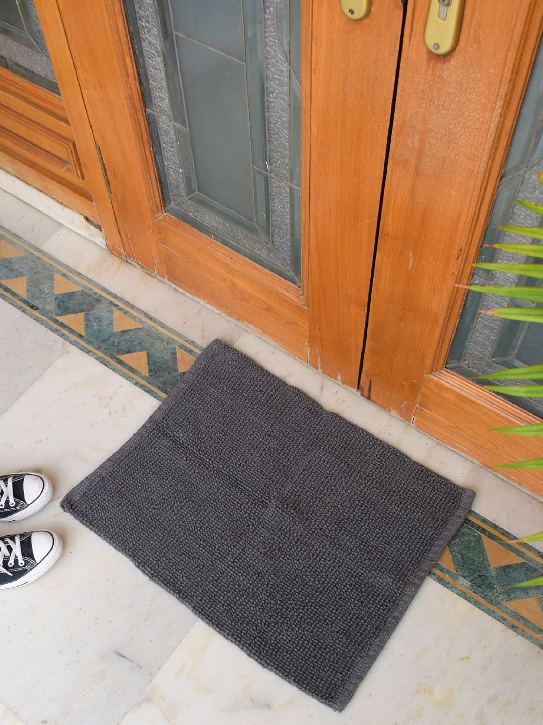 Avira Home Grey Solid Doormat Price in India