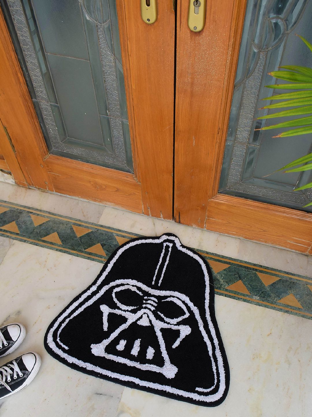 Avira Home Black & White 1600 GSM Darth Vader Doormat Price in India