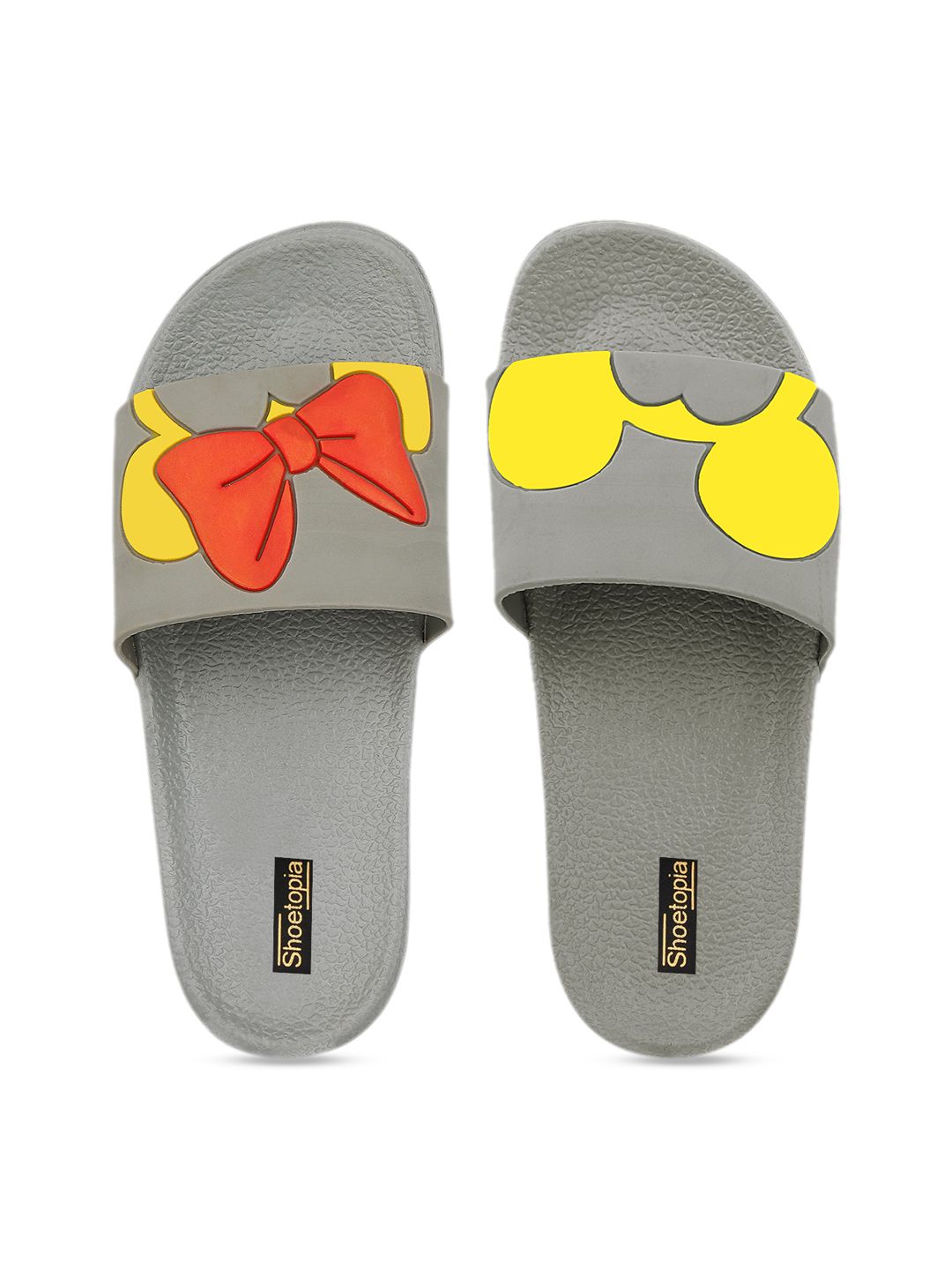 Shoetopia Women Grey Printed Room Slippers Price in India