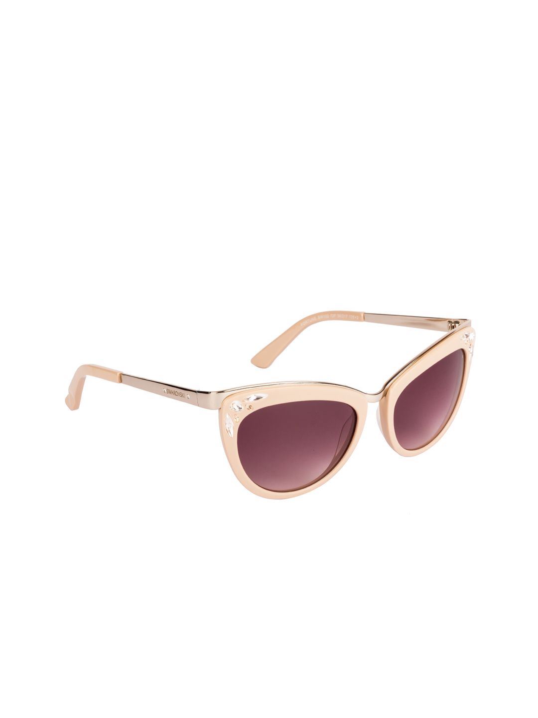 SWAROVSKI Women Pink Cateye Sunglasses SK0102 56 72F Price in India