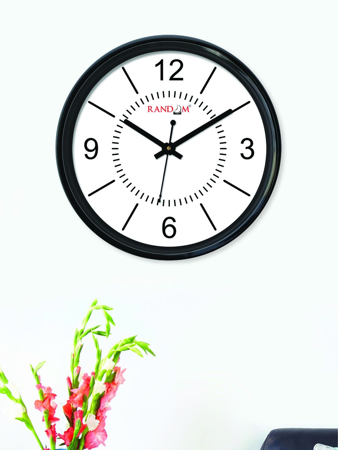 RANDOM White Round Solid Analogue Wall Clock Price in India