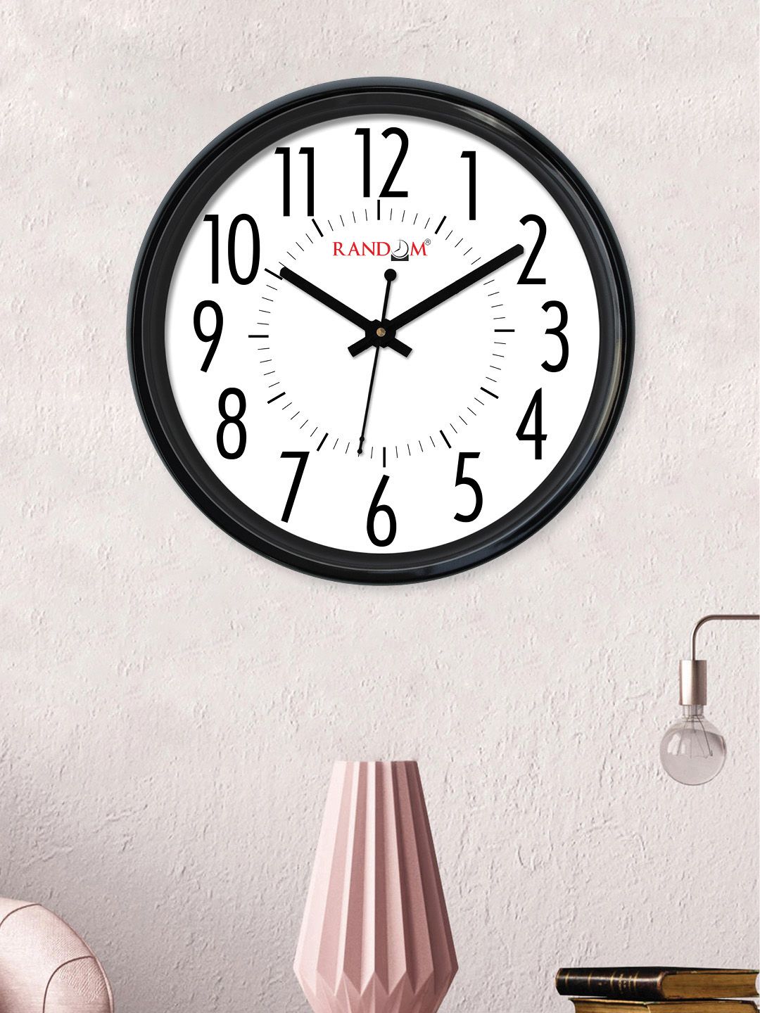 RANDOM White Round Solid Analogue Wall Clock (30 cm x 30 cm) Price in India