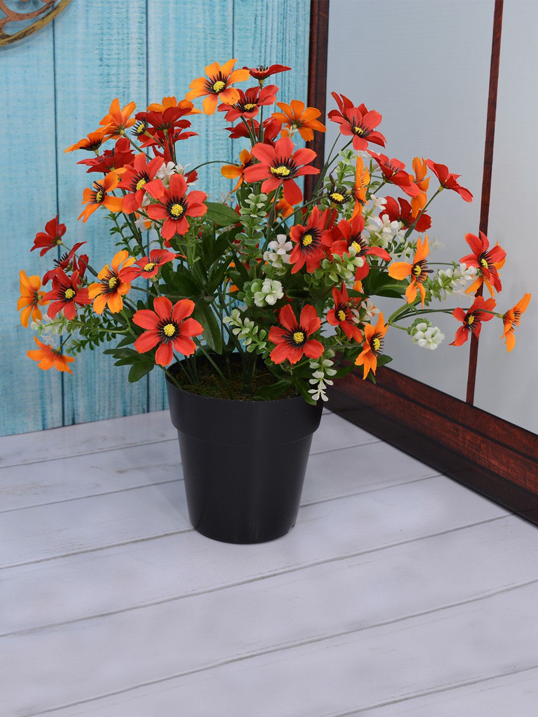 Fancy mart Multicoloured Artificial Daisy Plant with Cone Pot Price in India