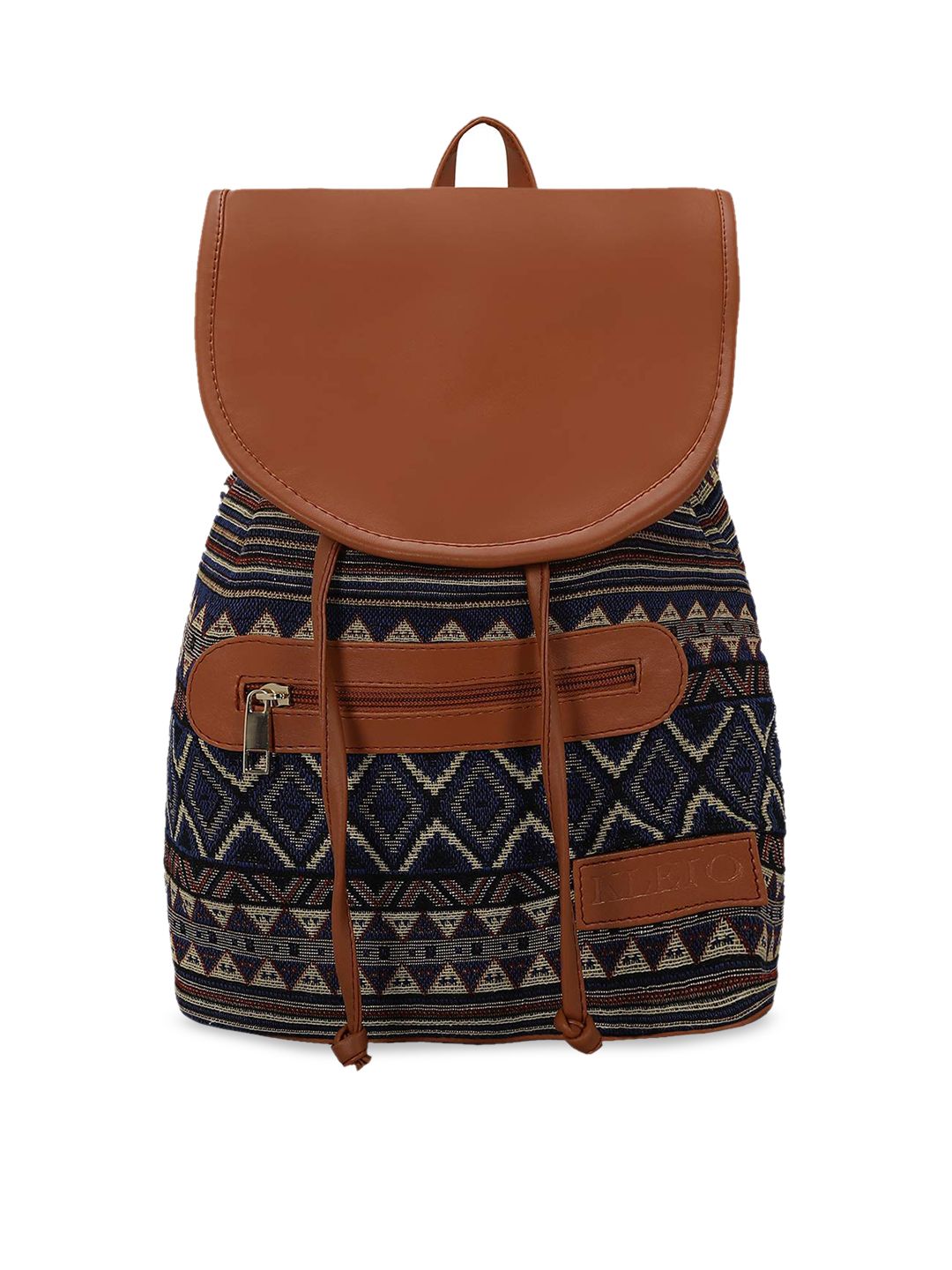 KLEIO Women Tan Brown & Beige Backpack Price in India