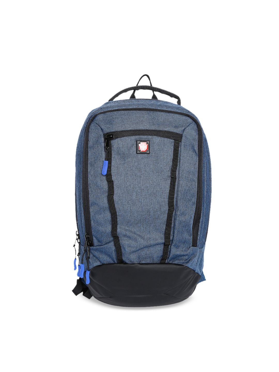 SWISS BRAND Calgary Unisex Navy Blue Solid Backpack Price in India