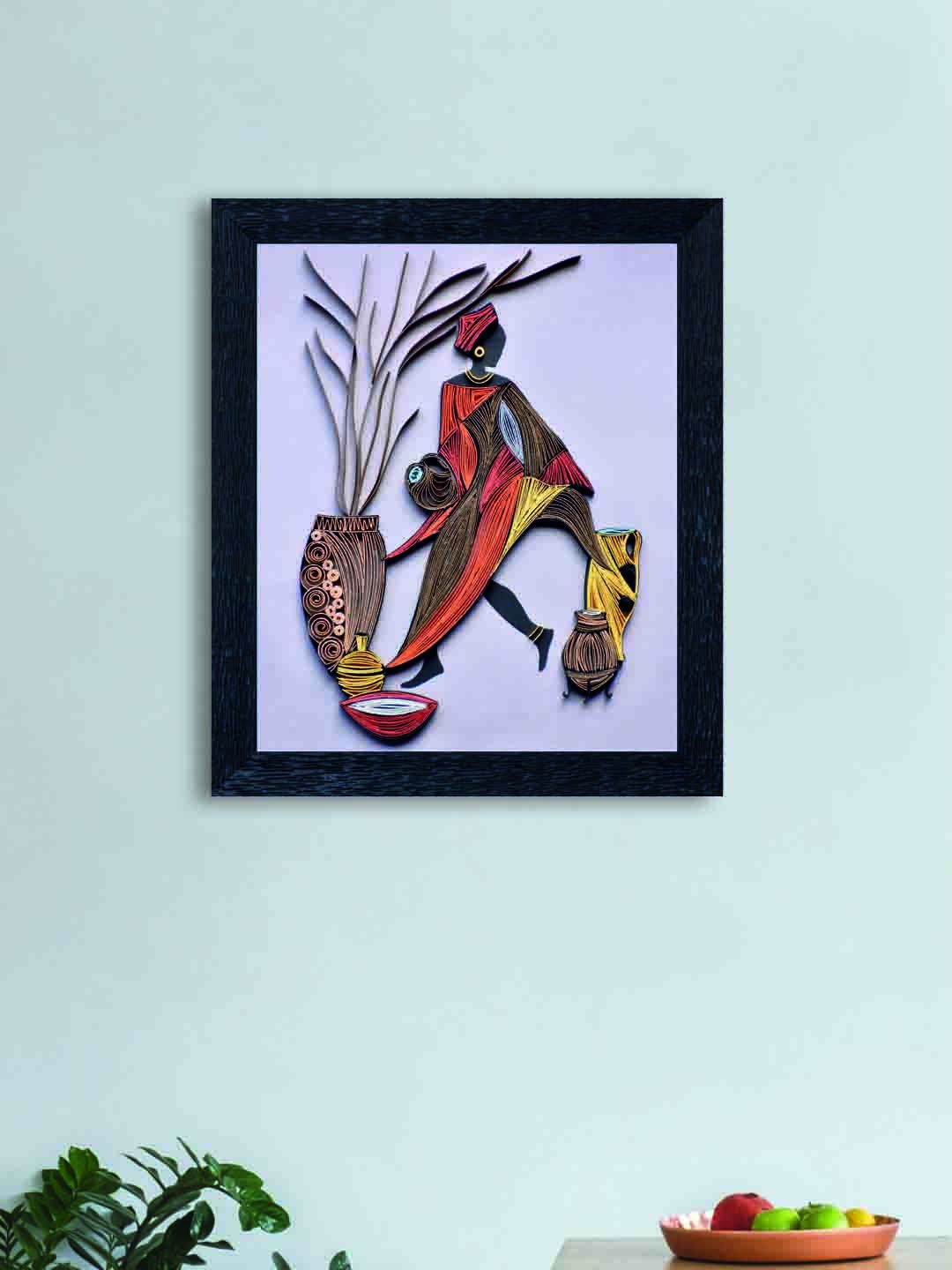nest ART Multicoloured Abstract Tribal Wall Art Price in India