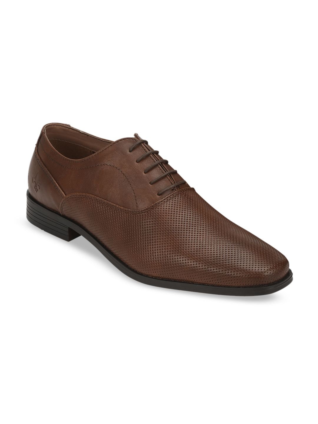 Bond Street by Red Tape Men Brown Textured Formal Oxfords
